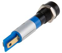 211-421 RS PRO Blue Panel Mount Indicator, 24V dc, 8mm Mounting Hole Size, Solder Tab Termination, IP67