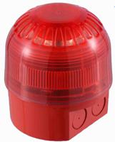 psc-0042 Klaxon Red Sounder Beacon, 17 → 60 V dc, IP65, 106dB at 1 Metre