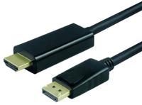 11045787-10 Roline Male DisplayPort to Male HDMI, PVC  Cable, 3m