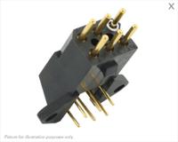 sms6ge63 Souriau Sunbank by Eaton SMS Series Right Angle PCB Mount PCB Socket, 6-Contact, 2-Row, 5.08mm Pitch, Solder Termination