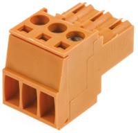 1597370000 Weidmuller, 3.5mm Pitch, BL, 3 Way, Pluggable Terminal Block, Plug, Cable Mount, Screw Down Termination,