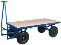 672-784 RS PRO Flatbed PUR Platform Trolley, 1500 x 760 x 505mm, 500kg Load