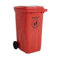 790-6876 RS PRO 240L Red Flip Polypropylene Waste Bin