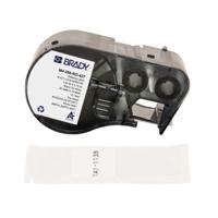 m4-209-ro-427 Brady B-427 on Black on White, Transparent Label, 25.40 mm Width, 25.40mm Label Width