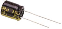 eeufm1e331 Panasonic 330μF Aluminium Electrolytic Capacitor 25V dc, Radial, Through Hole - EEUFM1E331