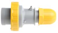 2181630 Scame IP66, IP67 Yellow Cable Mount 2P + E Industrial Power Plug, Rated At 16A, 110 V