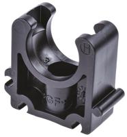 167061036 Georg Fischer PP Black Pipe Clamp, 0.63in x 1.42in x 1.06in, 0.24in