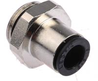 3101-08-17 Legris LF3000 Series Straight Threaded Adaptor, G 3/8 Male to Push In 8 mm, Threaded-to-Tube Connection Style