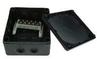 12105b WISKA Combi Series Black Polypropylene Junction Box, IP66, IP67, 160 x 140 x 81mm