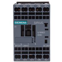 3rt2017-2bb42 Siemens SIRIUS 3RT Size S00, 3RT2 Contactor, 24 V dc Coil, 3-Pole, 12 A, 5.5 kW, 3NO, 400 V ac
