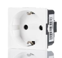 1450730000 Weidmuller White 1 Gang Plug Socket, 2+E Poles, 16A, Type F - German Schuko, Indoor Use