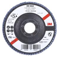 3m556d-b61784 3M 566A Zirconia Aluminium Flap Disc, 115mm, Coarse Grade, P40 Grit