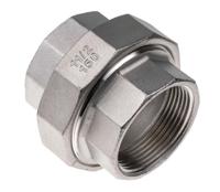 499-3697 RS PRO Stainless Steel Pipe Fitting, Straight Decagon Union, Female G 1-1/2in x Female G 1-1/2in
