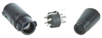 ap412 Amphenol Industrial AP412 Cable Mount Loudspeaker Connector Plug, 4 Way, 20A