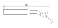 t0050110299 Weller RTMS 004 C X MS 0.4 mm Bent Conical Soldering Iron Tip for use with WXMPS-MS (Smart) Soldering Iron