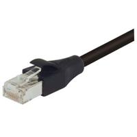 trd855scrblk-2 L-ComTRD, 2m Cat5e, Black RJ45 to Male RJ45 Male, Aluminium/Polyester Foil Shielded, Terminated PVC Sheath
