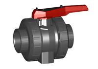 161546065 Georg Fischer PVC-U 2 Way, Ball Valve, Solvent Cement Socket, 1 1/4in, 16bar Operating Pressure