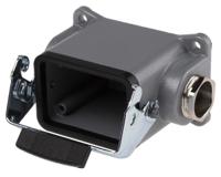 1000500012954400 EPIC H-BE Heavy Duty Power Connector Hood, 24 (H-DD), 6 (H-BE) Contacts, PG16 Thread