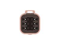dt04-6p-te09 TE Connectivity, DT04-6P Automotive Connector Plug Brown Cable 6 Way, Cable Termination DT04-6P-TE09