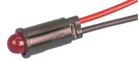 559-6101-007f Dialight Red Panel Mount Indicator, 1.9V dc, 6.4mm Mounting Hole Size, Lead Wires Termination
