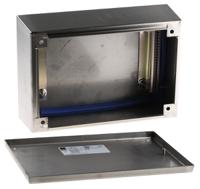 1674600 Rittal HD Series Stainless Steel Terminal Box, IP66, IPX9, 200 mm x 200 mm x 120mm