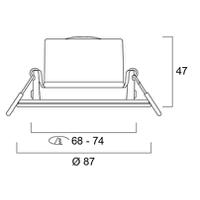 90023 Sylvania LED Spotlight, 240 V, 87 x 47 mm, 4.8 W
