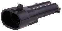 12162000 Delphi, Metri-Pack 150 Automotive Connector Plug Black Cable Mount 2 Way, Crimp Termination