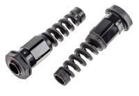 822-9593 RS PRO Black Nylon Cable Gland, PG7 Thread, 3.5mm min., 6mm max., IP68
