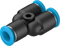 qsmy-6 Festo QSMY Series Y Tube-to-Tube Adaptor, Push In 6 mm to Push In 6 mm, Tube-to-Tube Connection Style, 153372