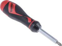 mdr908 Teng Tools 1/4 in Hexagon Phillips, Pozidriv, Slotted Ratchet Screwdriver, 175 mm length