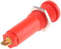 669427-22 Staubli Red Female Banana Socket, 4 mm Connector, Tab Termination, 10A, 1000V, Gold Plating