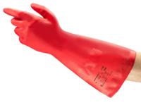 37900080bp Ansell AlphaTec Red Nitrile Work Gloves, Size 8, Nitrile Coating