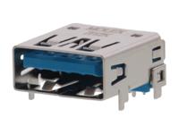 48393-0003 Molex Right Angle, Through Hole, Socket- Single Port Type A 3.0 USB Connector