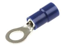 270-7649 RS PRO Insulated Crimp Ring Terminal, M5 Stud Size, 1.5mm² to 2.5mm² Wire Size, Blue