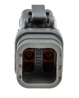 dtm06-6s-e007 Deutsch, DTM Automotive Connector Plug Grey 6 Way, Crimp Termination DTM06-6S-E007