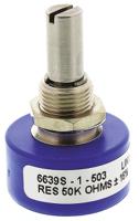 6639s-1-503 Bourns 6639 50kΩ Rotary Potentiometer Continuous-Turns 1-Gang Panel Mount, 6639S-1-503