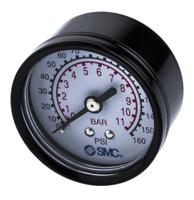 5k4-10 SMC Female, One-Touch Fitting, R(Pt) Threaded, Male Pressure Gauge 50 mm 10 bar