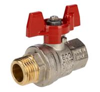 733-5224 RS PRO Brass Full Bore, 2 Way, Ball Valve, Threaded, BSPP 1/2in, 40 → 30bar Operating Pressure