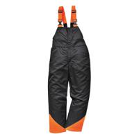 ch12bkrl Portwest Black, Orange Reusable Bib & Brace, L