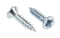 144-3500 RS PRO Pozidriv Countersunk Steel Wood Screw, Bright Zinc Plated, No. 6 Thread, 5/8in Length