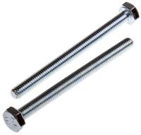 917-2810 RS PRO Bright Zinc Plated Steel, Hex Bolt, M4 x 50mm
