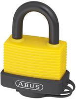 70al45-yellow ABUS Key Weatherproof Aluminium, Steel Safety Padlock, 8mm Shackle, 53mm Body