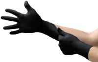 93852090 Ansell 93-852 Black Powder-Free Nitrile Disposable Gloves, Size 8.5-9, Large, 100 per Pack