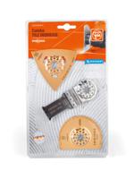 35222967070 FEIN 3-Piece Oscillating Blade Set for use with Multitools with star lock mounting