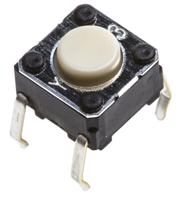 b3f-1000 Grey Plunger Tactile Switch, SPST 50 mA @ 24 V dc 0.9mm Through Hole