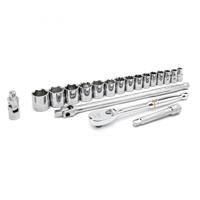 80791 GearWrench 19-Piece Imperial 1/2 in Standard Socket Set with Ratchet, 6 point