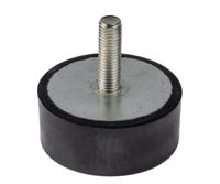126-5938 RS PRO M12 Anti Vibration Mount, Male Buffer Foot with 534.6kg Compression Load