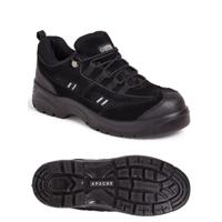 ap302sm-05 Sterling Safety Wear Unisex Black Toe Capped Safety Trainers, UK 5