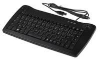 136-9677 RS PRO Wired USB Trackball Mini Keyboard, AZERTY, Black