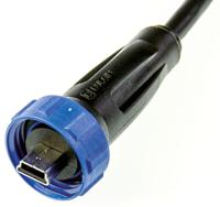 px04422m00 Bulgin USB 2.0, Male Mini USB B to Male Mini USB A, 2m